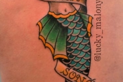 Traditional Mermaid Tattoo by Lucky Malony