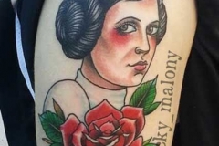 Leia Traditional Tattoo by Lucky Malony