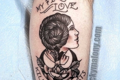 Leia Tattoo by Lucky Malony