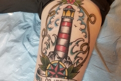 Lighthouse Tattoo by Lucky Malony