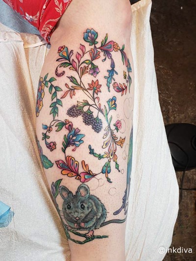 Traditional Norwegian Rosemaling inspired tattoo        rosemaling  norweigan ladytattooers girlswithtattoos inkedgirls  Instagram